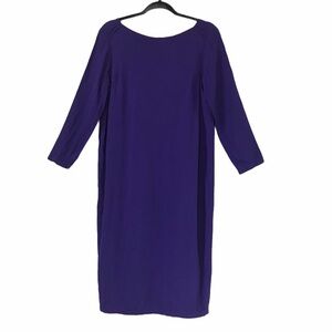 Humanoid eggplant scooped neck dress Small D124